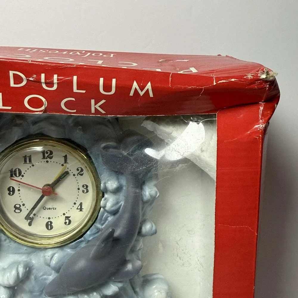 Dolphin Pendulum Clock Polyresin Premier Collection‎ Quartz Table Clock